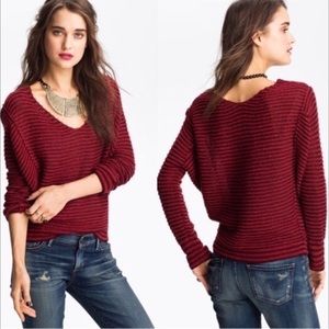 Free People Sweater Bumblebee Red Size S